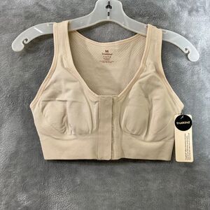 Truekind Comfort Posture Bra Front Closure, Size M Beige NWT wireless